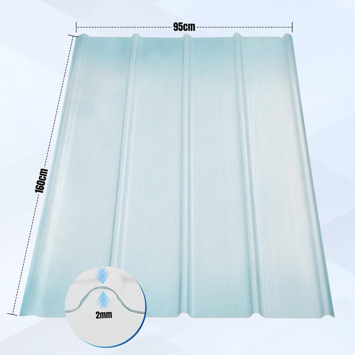 FRP-Trapezblech Wellplatten 2mm FRP-Tageslichtplatten für dach Dachplatten Wellbahn Profilplatten Tr