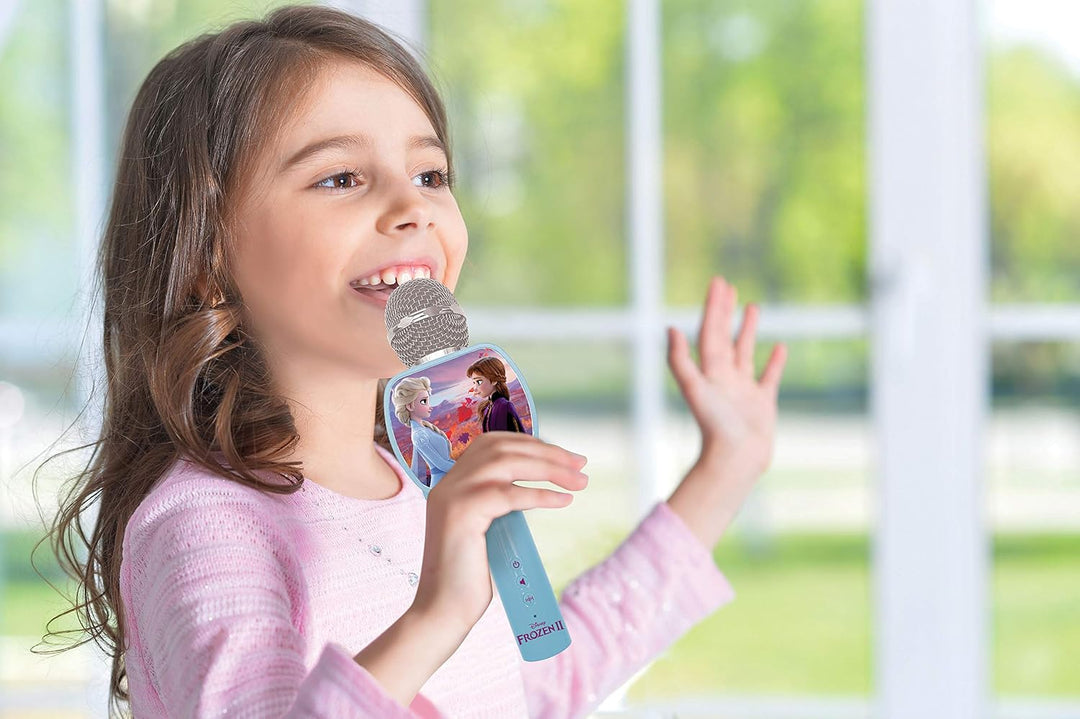 Lexibook MIC240FZ Disney Frozen 2 Die Eiskönigin ELSA Bluetooth-Mikrofon mit Voice-Changer-Funktion,