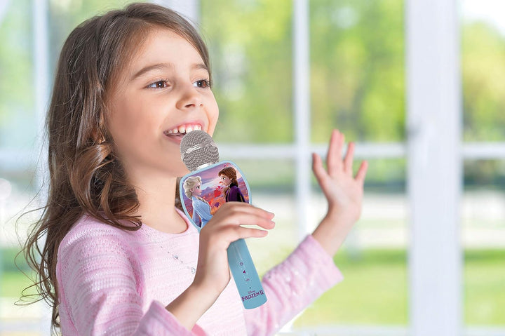Lexibook MIC240FZ Disney Frozen 2 Die Eiskönigin ELSA Bluetooth-Mikrofon mit Voice-Changer-Funktion,