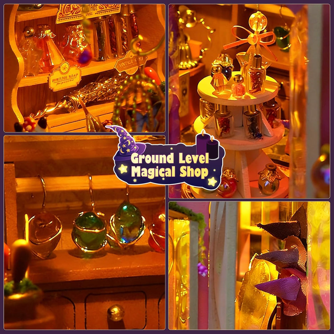 Cuteefun DIY Miniatur Puppenhaus Kit zum BAU Miniatur Haus mit Staubschutzhaube und Werkzeugen Selbe