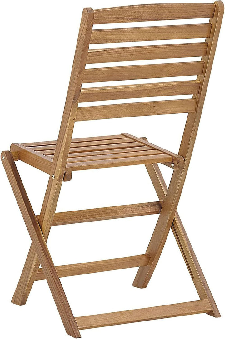 Gartenstuhl im 6er Set hellbraun Akazienholz Klappbar Tolve