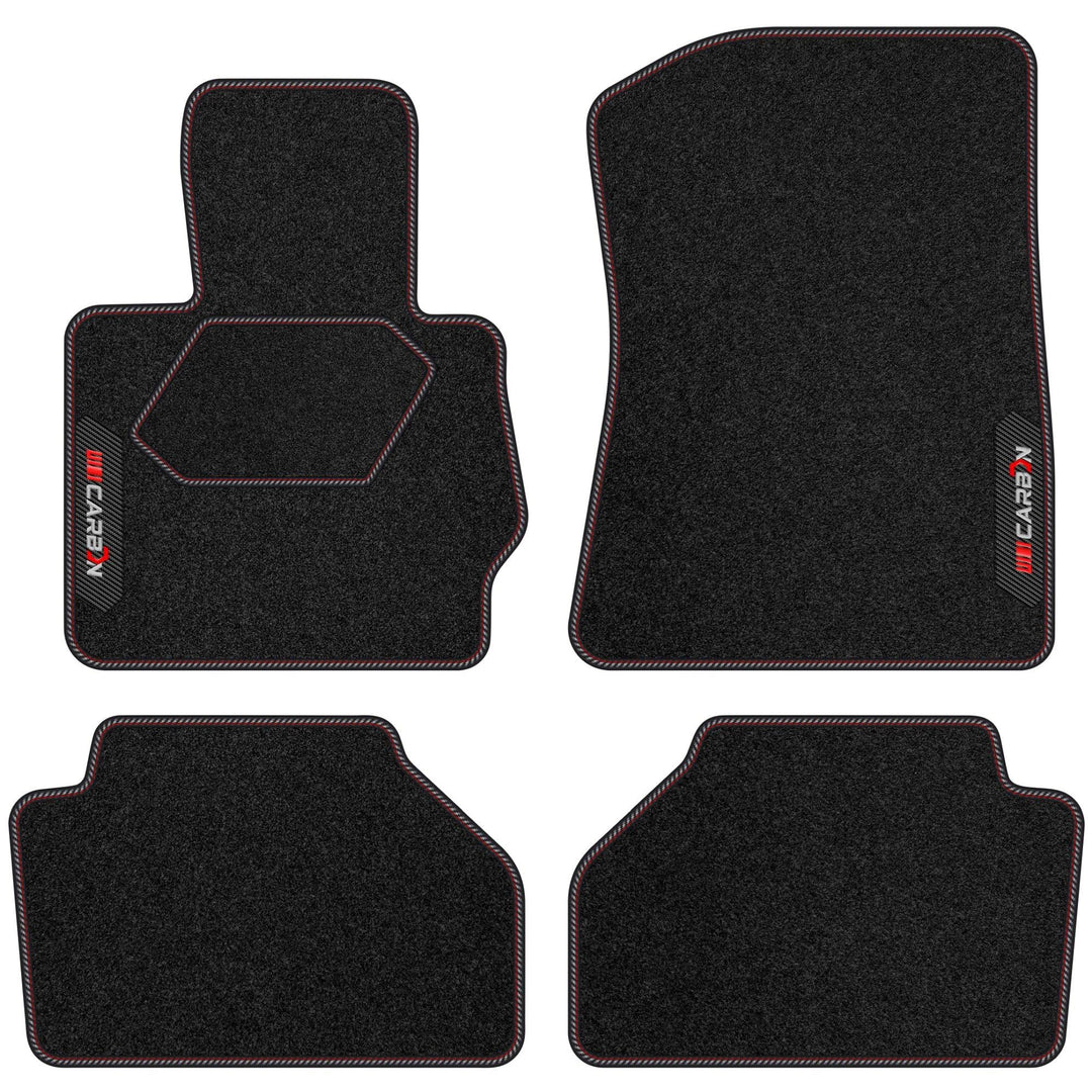 MOTOS Personalisierte Velours-Fussmatten Carbon Series passend für BMW X3 F25 2011-2017 - Premium, C