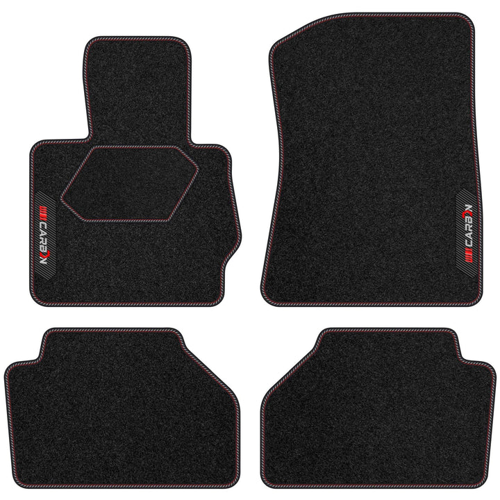 MOTOS Personalisierte Velours-Fussmatten Carbon Series passend für BMW X3 F25 2011-2017 - Premium, C