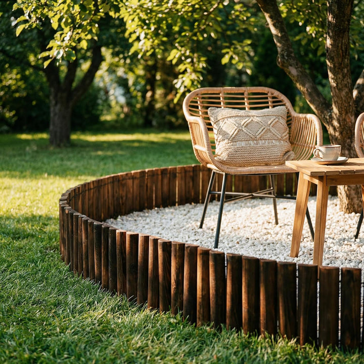 JonesHouseDeco Mit Naturfichtenholz Versehener Holzzaun, Geeignet Für Garten-Holzkanten Im Freien Ro