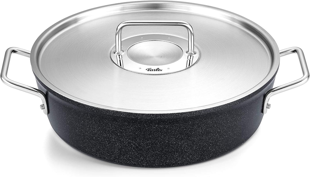Fissler Adamant / Aluminium-Kochtopfset, 2-teilig, Töpfe-beschichtet mit Metalldeckel, antihaftend (