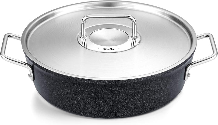Fissler Adamant / Aluminium-Kochtopfset, 2-teilig, Töpfe-beschichtet mit Metalldeckel, antihaftend (