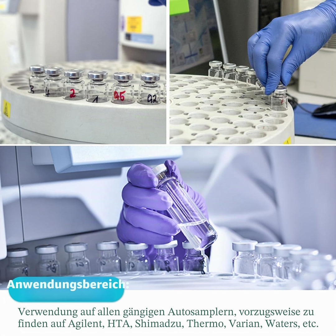 ALWSCI 100 Stücke 20ml Glasfläschchen, Klarglas-Kopfraum HPLC-Fläschchen, Borosilikatglas-Standard-C