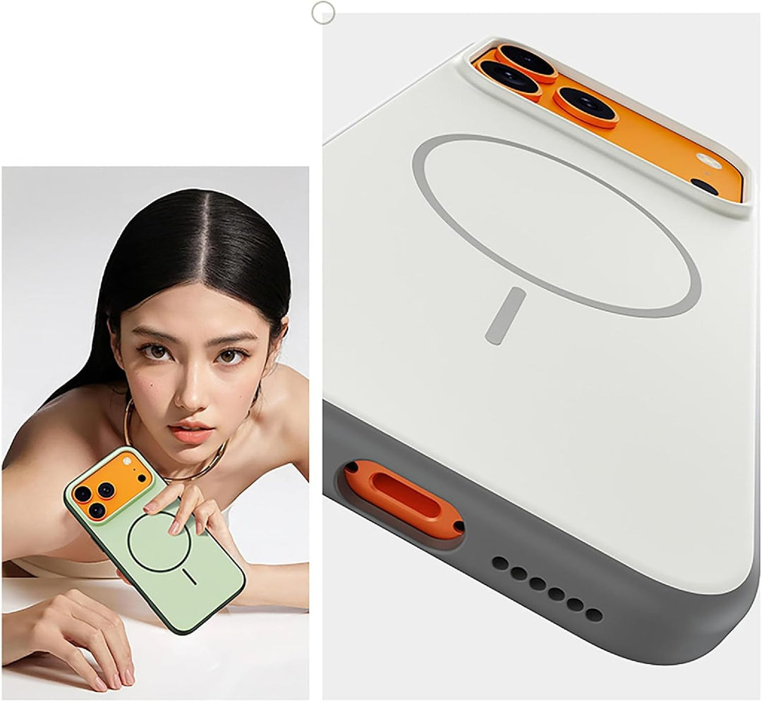 GIOPUEY Magnetische Handyhülle für Honor 600 Hülle, Case Kompatibel mit MagSafe, Matte PC Zurück + T
