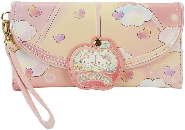 Loungefly Sanrio Hello Kitty Carnival Flap Wristlet Wallet, Mehrfarbig/Meereswellen (Ocean Tides)