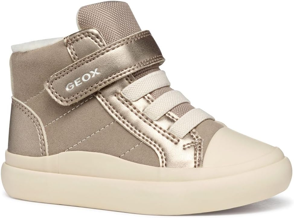 Geox Mädchen B Gisli Girl ESneaker 25 EU Dark Beige, 25 EU Dark Beige