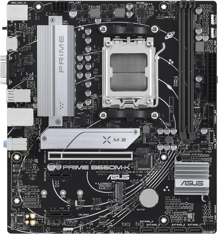 ASUS Prime B650M-K Mainboard Sockel AMD AM5 (Ryzen 7000, Micro-ATX, DDR5 Speicher, PCIe 5.0, BIOS Fl