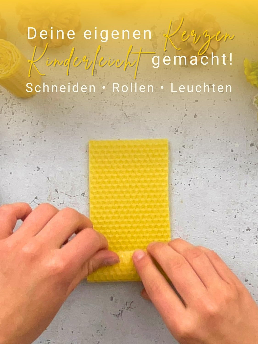 Wachsmann 20 Bienenwachsplatten aus Deutschland, gelb, Wachsplatten 20 x 15 cm, Bienenwachs Kerzen s