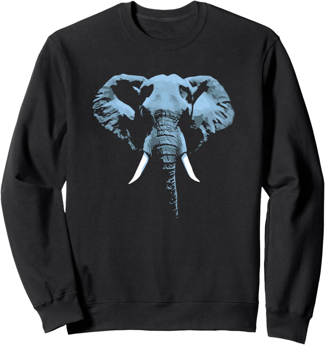 Africa Retro Minimalist Simple Elephant Graphic Sweatshirt