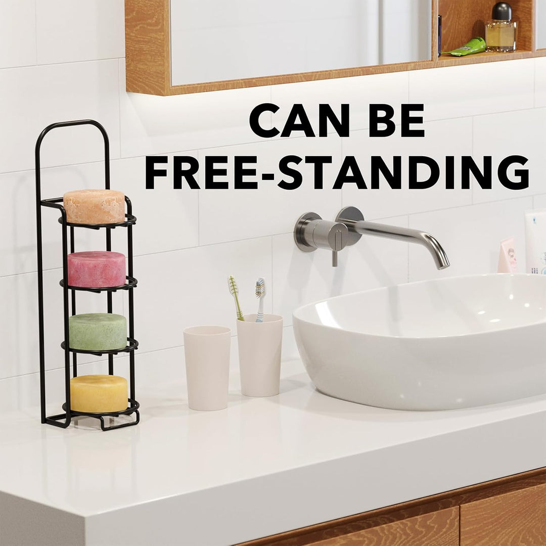 SpaceAid 4-stöckiger Shampoo-Stangenhalter für Dusche, selbstentleerender Seifenhalter, Caddy für Ba