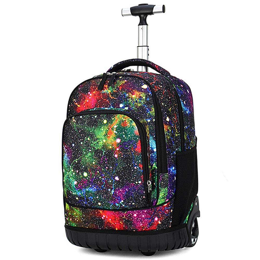 FGASAD Trolley Wheel Pack Back, Roller Backpack Children's School Bag Luggage Wheels Laptop Backpack
