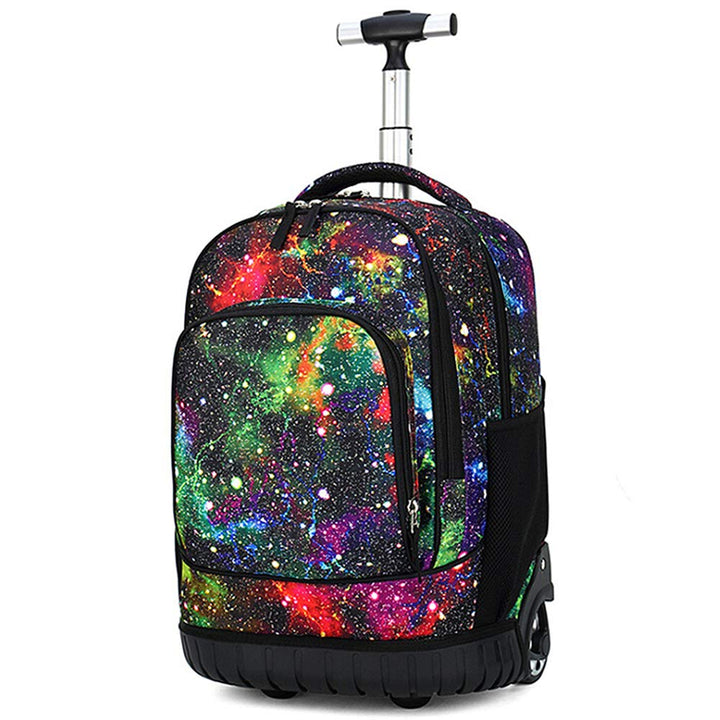 FGASAD Trolley Wheel Pack Back, Roller Backpack Children's School Bag Luggage Wheels Laptop Backpack