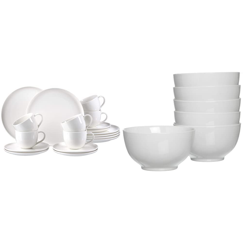 Ritzenhoff & Breker Kaffeeservice Skagen, 18-teilig & 52404 Müslischale, Weiss Bundle mit Müslischal