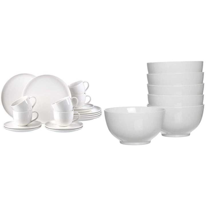 Ritzenhoff & Breker Kaffeeservice Skagen, 18-teilig & 52404 Müslischale, Weiss Bundle mit Müslischal