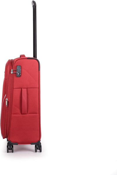 Stratic Strong Koffer Weichschale Reisekoffer Trolley Rollkoffer Handgepäck, TSA Kofferschloss, 4 Ro