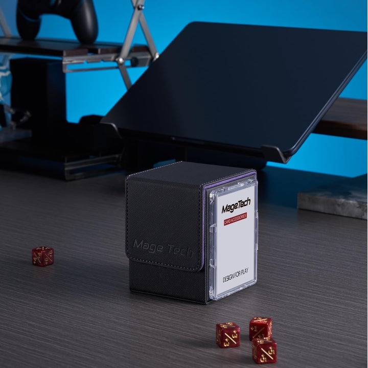 Mage Tech Adventurer [Hero] Modulare Deckbox - passt für 99 doppelt gesleevte Karten - Avatar-Halter