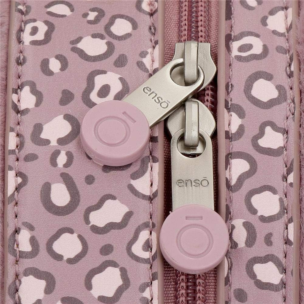 Enso My little cat Kosmetikkoffer mit drei Fächern Violett 23x17,7x10 cms PVC und Polyester Grosse T
