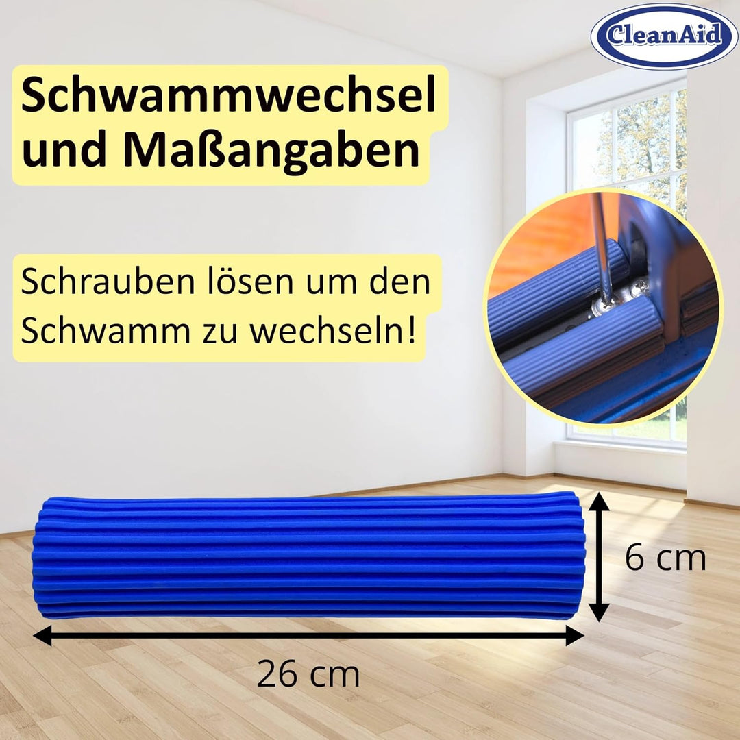 OneTouch GO! Wischmopp, Bodenwischer, Wringmopp, Wischer mit Auswringfunktion - besonders saugstark