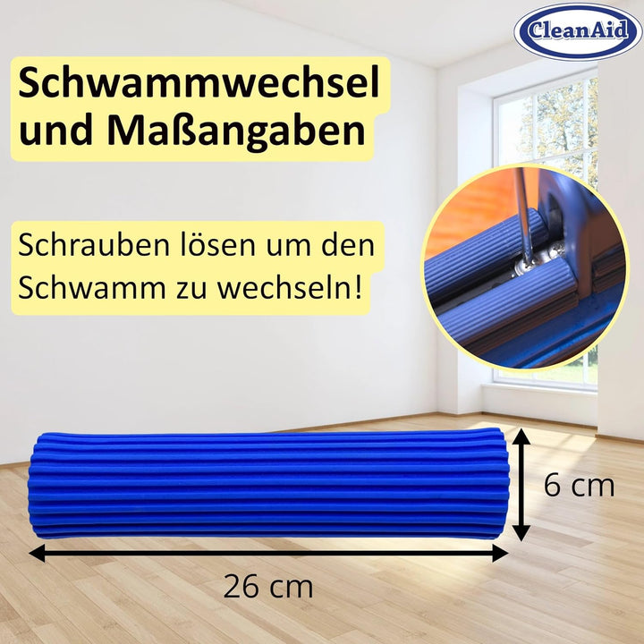 OneTouch GO! Wischmopp, Bodenwischer, Wringmopp, Wischer mit Auswringfunktion - besonders saugstark