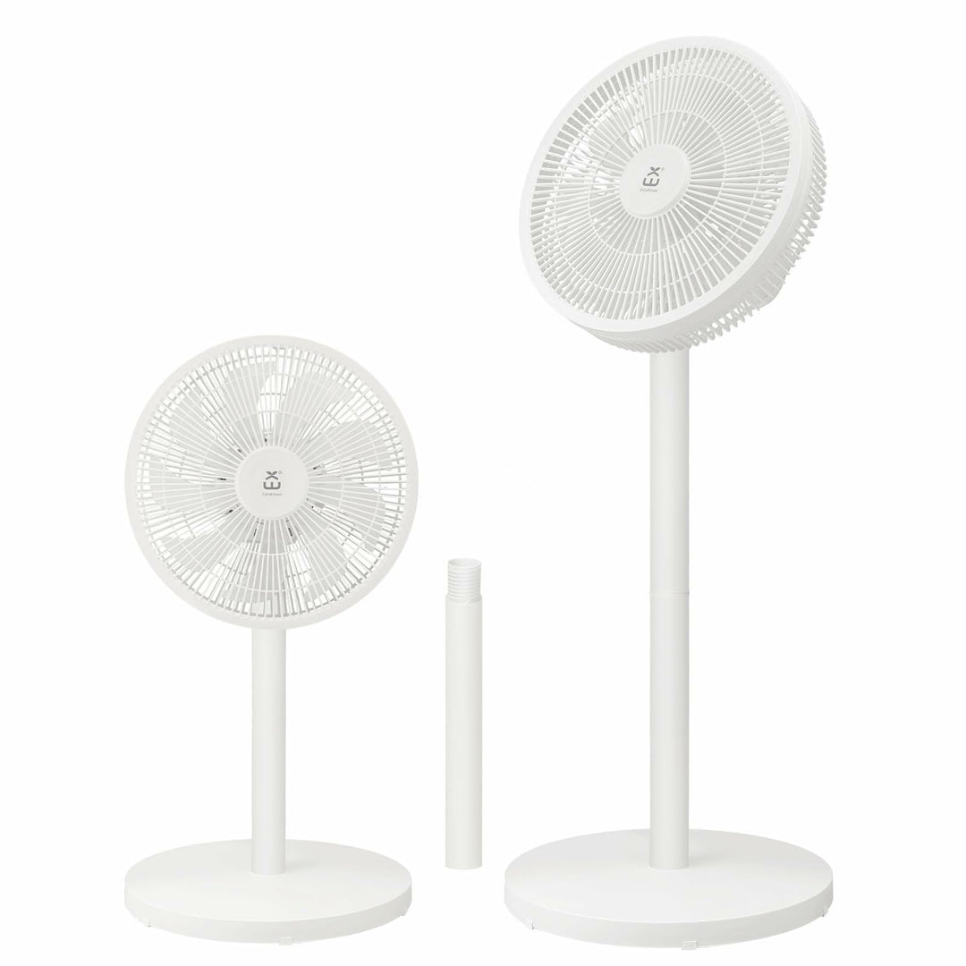 EXTRASTAR Standventilator mit abnehmbarer Stange (91cm/63.5cm), 3 Geschwindigkeitsstufen, 90° Oszill