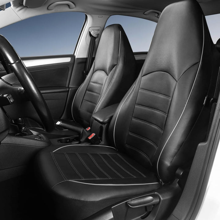 TOYOUN Kunstleder Sitzbezüge Auto Set Universal Klassisch Autositzbezüge Sitzschoner Auto Schonbezug
