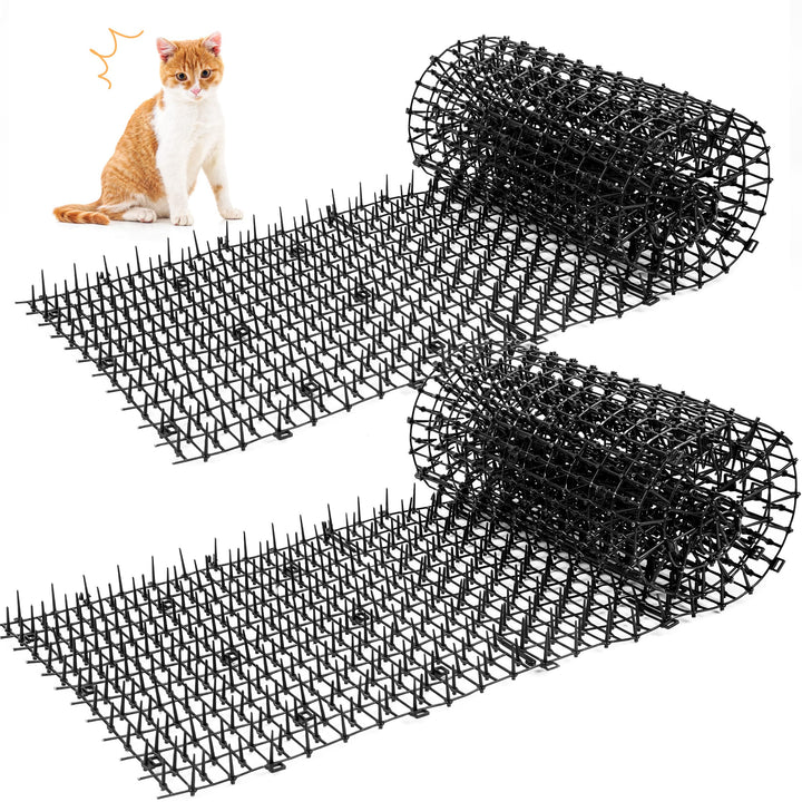 Kyrieval Dornengitter Tier-Barriere Garte Katzenabwehr Scat Spike Matte, Anti-Katzen-Netzwerk Graben