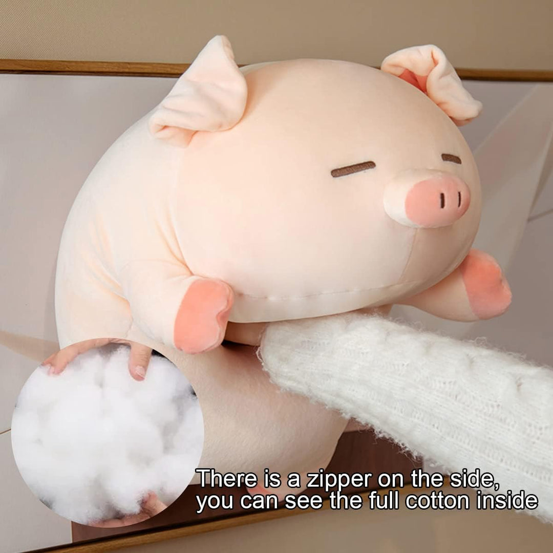 Kekeso Schwein Plüschtier Umarmungskissen Kuscheltier Plüschkissen Süsses (60cm/23.62inch, Big Eyes)