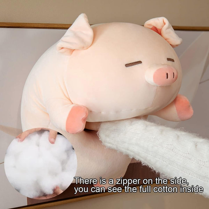 Kekeso Schwein Plüschtier Umarmungskissen Kuscheltier Plüschkissen Süsses (60cm/23.62inch, Big Eyes)