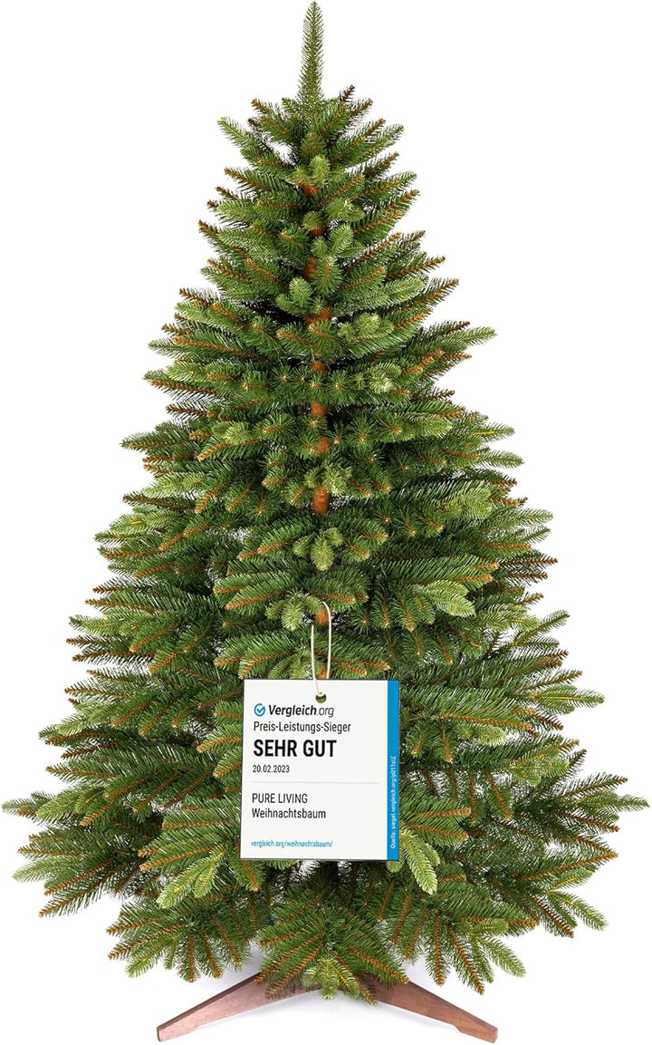 Premium Weihnachtsbaum künstlich 220cm -TESTSIEGER - Naturgetreu, dichte Zweige, Künstlicher Weihnac