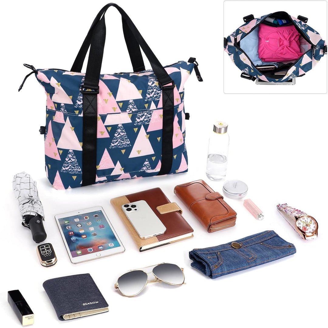 HAWEE Sporttasche Damen Gross Leichte Reisetasche Herren Faltbare Gym Duffel Bag Weekender Travel Ba