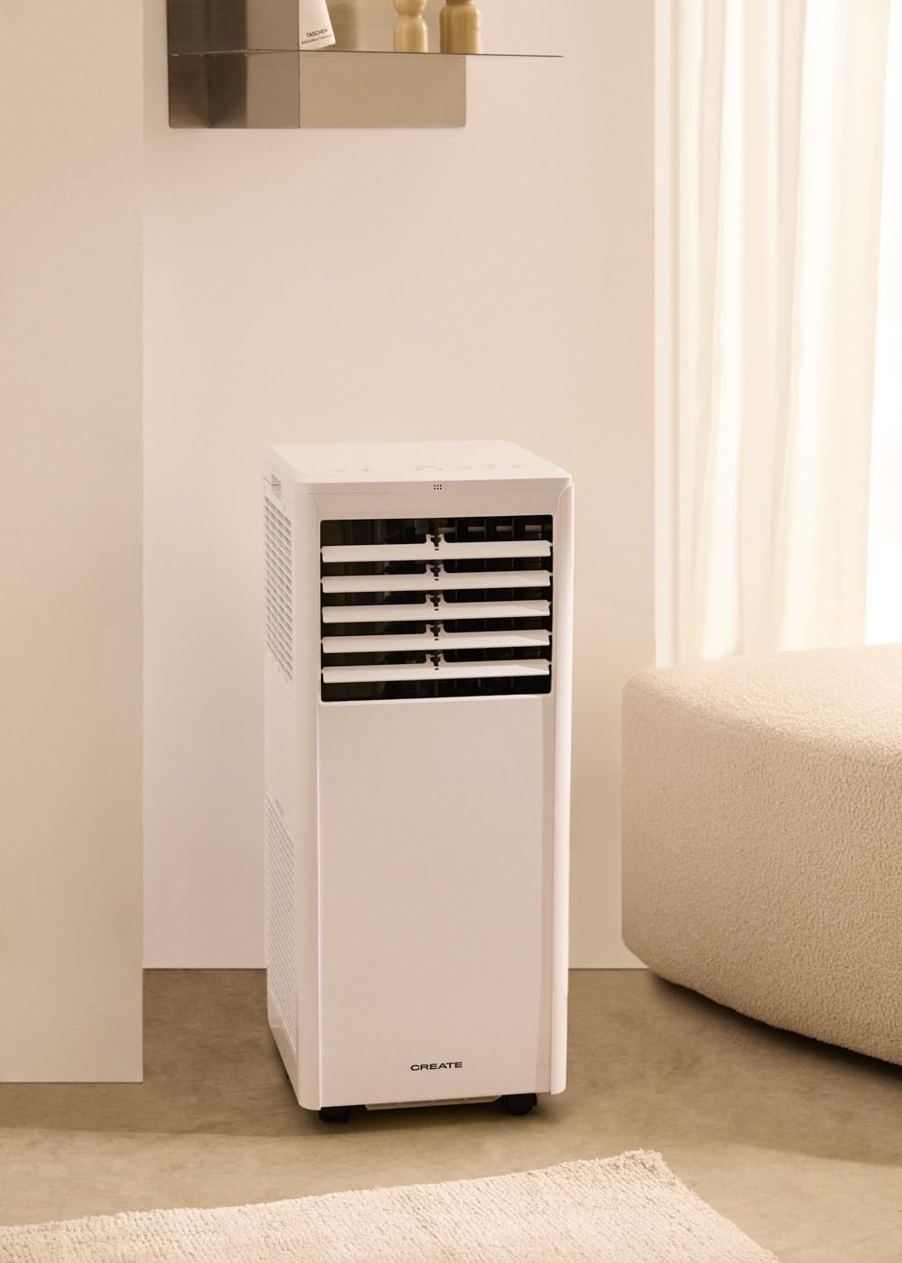 CREATE/SILKAIR HOME/Tragbares Klimagerät 3 in 1 Weiss / 7000BTU, Räume bis zu 26m², Luftentfeuchter