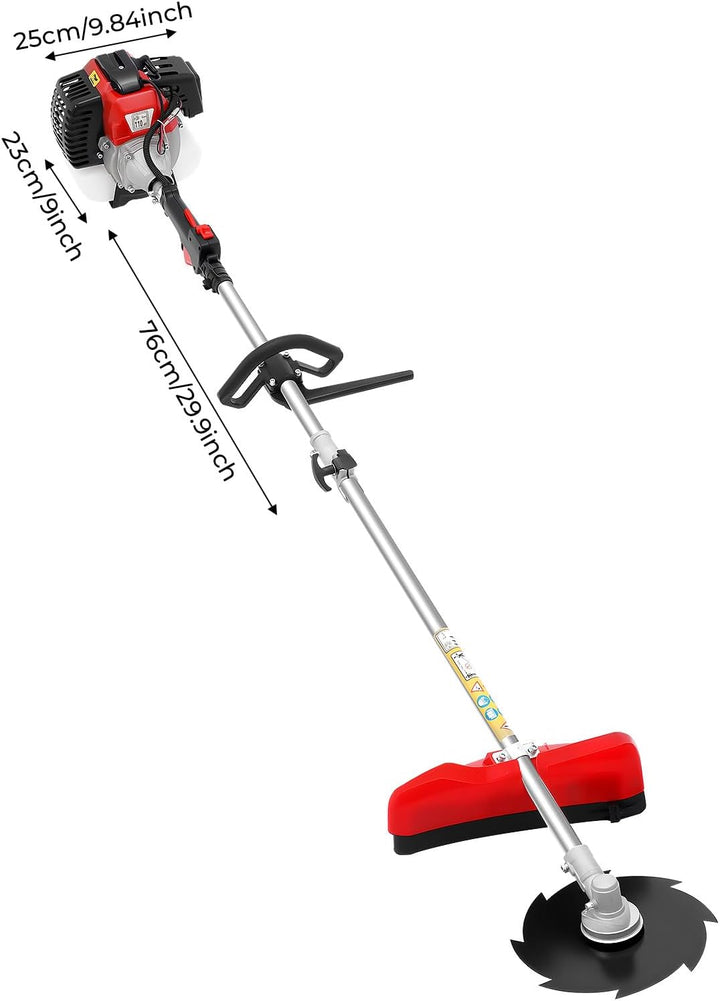 Benzin-Motorsense 52/85 (52cc, 8500 U/min, inkl. Fadenkopf/3T/4T/8T/80T/40T Sägeblätter &amp; 2T Diamant