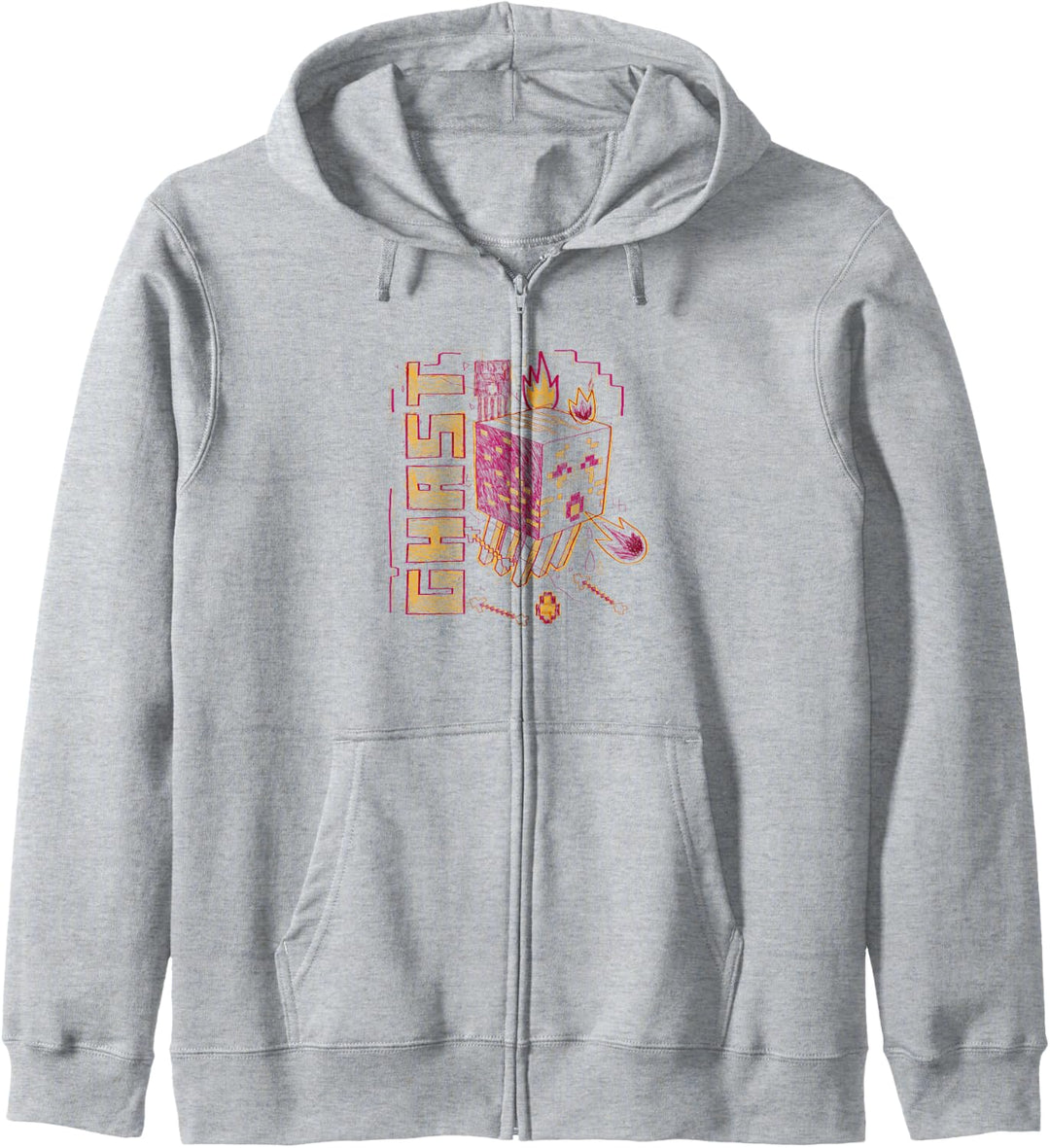 Minecraft Ghast Red Outline Feuerball Kapuzenjacke