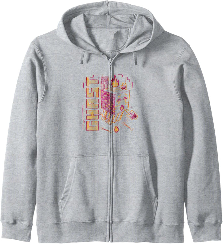 Minecraft Ghast Red Outline Feuerball Kapuzenjacke