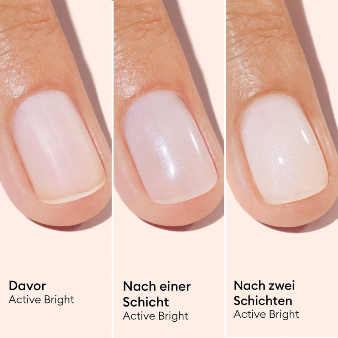 MANUCURIST Active Bright Nagellack Nagelpflege & Nagelweicher Bio-basiert - Extra starker Nagelhärte