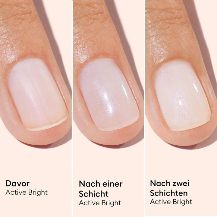 MANUCURIST Active Bright Nagellack Nagelpflege & Nagelweicher Bio-basiert - Extra starker Nagelhärte