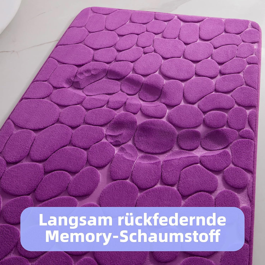 chakme Badematte Memoryschaum Badteppich Saugfähige Badvorleger Badezimmerteppich Duschmatte Deko Fu