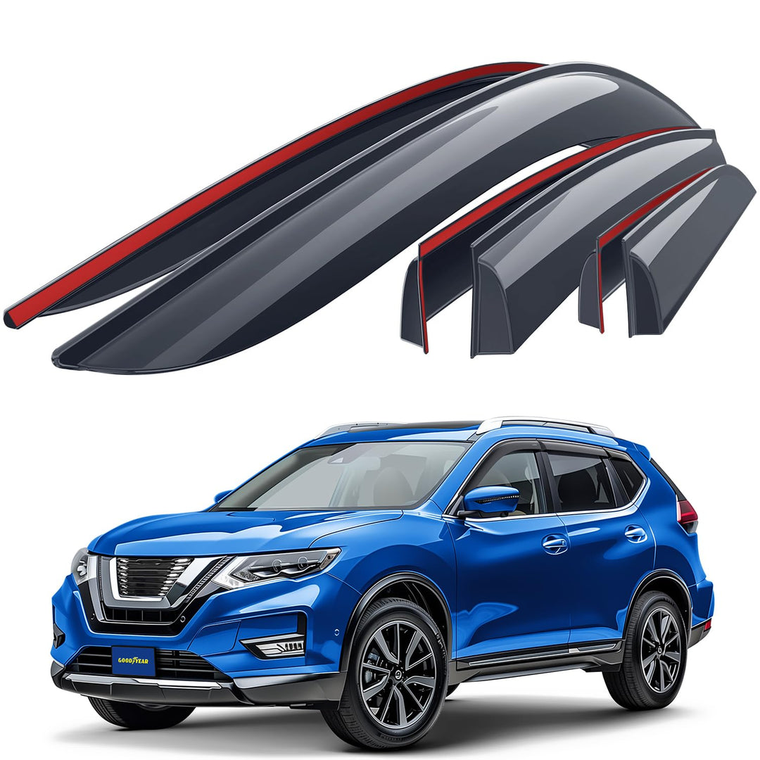 Goodyear Windabweiser für/kompatible mit Nissan X-Trail 2014-2021 SUV Autofenster Regenschutz, Regen
