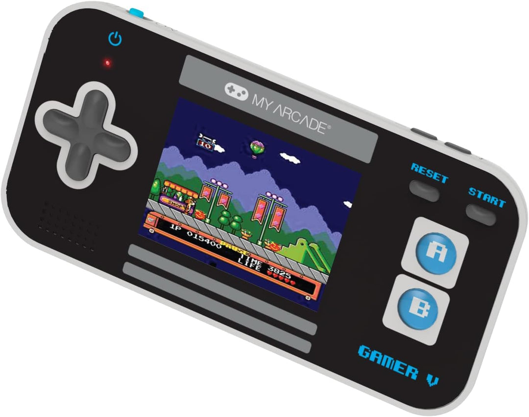 My Arcade Gamer V Classic-Blue: Tragbare Spielekonsole mit 220 Spielen, 2,5-Zoll-Farbdisplay, Tasche