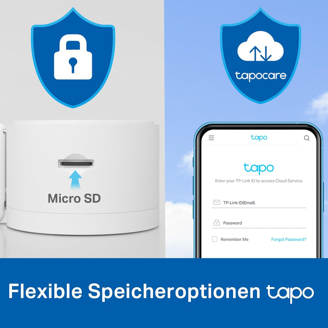 Tapo C125 überwachungskamera innen mit Magnetische Basis | 2K QHD, Physikalischer Privatsphärenmodus