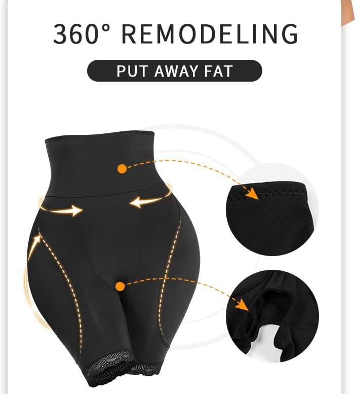 YINGKE Damen Miederpants Gepolstert Po Push Up Butt Lifter Miederhose Kontrolle Shapewear Figurforme