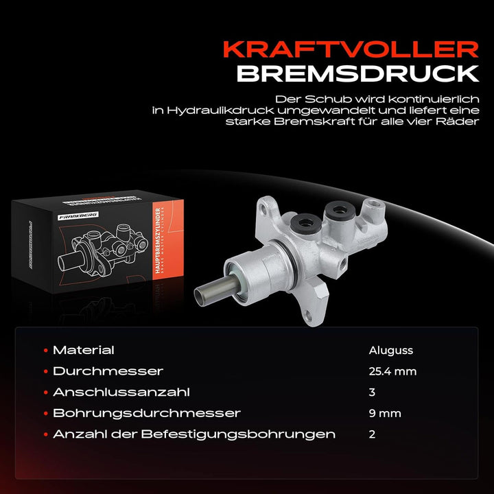 Frankberg Hauptbremszylinder Bremszylinder Kompatibel mit 5er E39 2.0L-4.9L 1995-2003 7er E38 2.5L-5