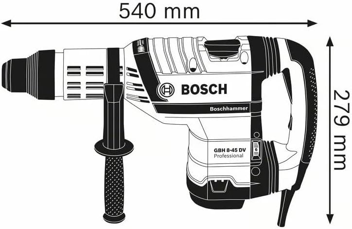 Bosch Professional Bohrhammer GBH 8-45 DV (1.500 Watt, Bohr-Ø in Beton mit Hammerbohrern: 12-45 mm,
