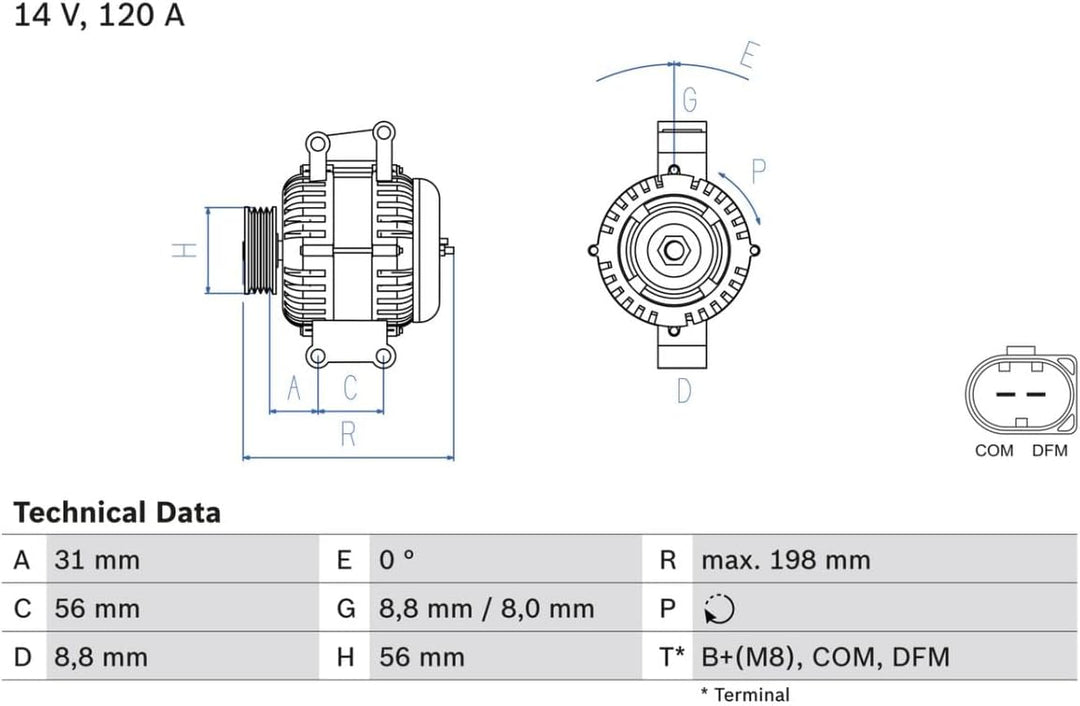 BOSCH 0986045380 Generator