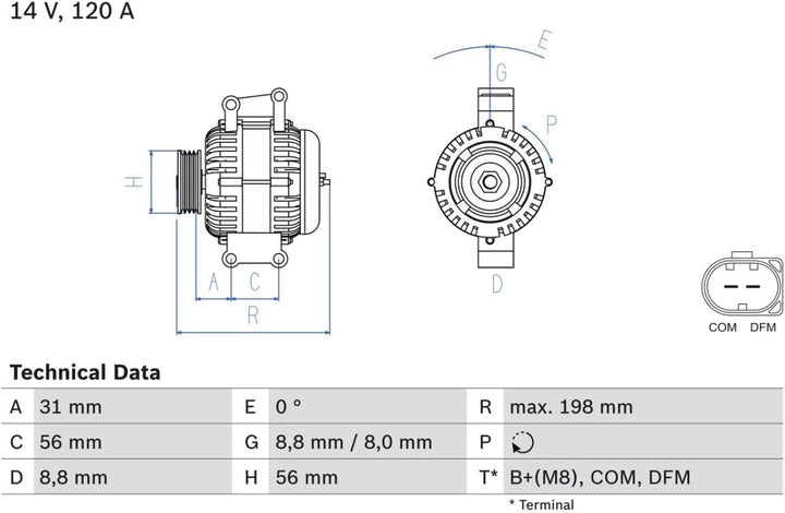 BOSCH 0986045380 Generator