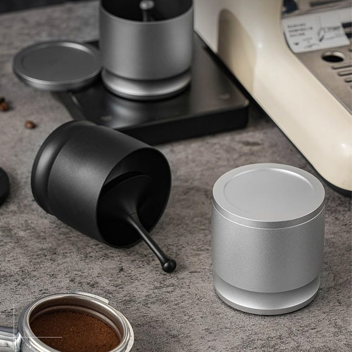 Kaffeepulver-Dosierbecher, 58 mm, Dosiertrichter aus Aluminiumlegierung, Dosierringe, Presse mit Dec